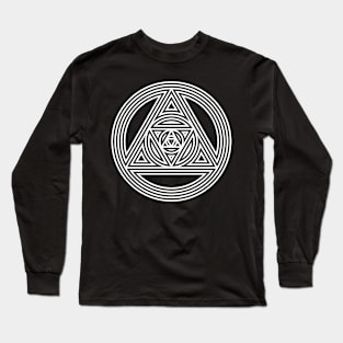 Interlocking Triangles - Awesome Sacred Geometry Design Long Sleeve T-Shirt